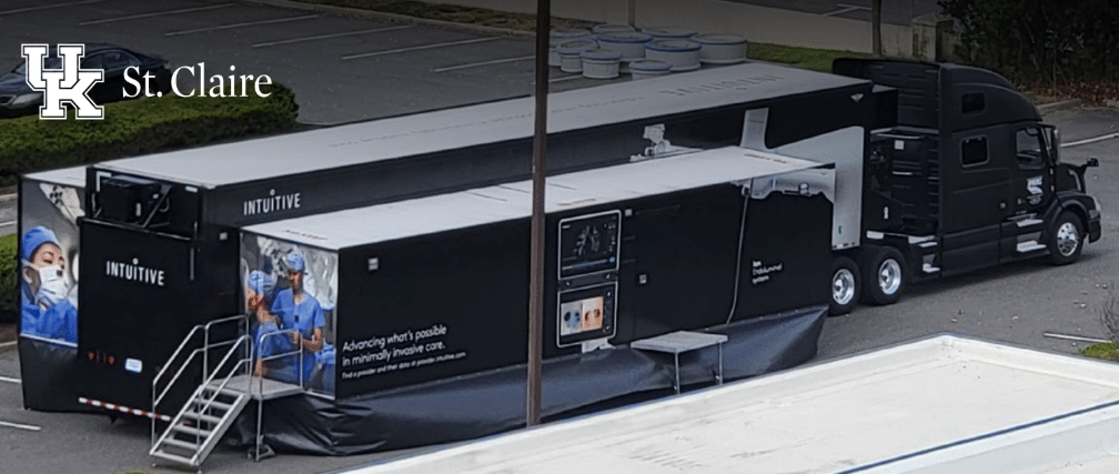 Photo of TOME truck with UK St. Claire logo superimposed on top of the image