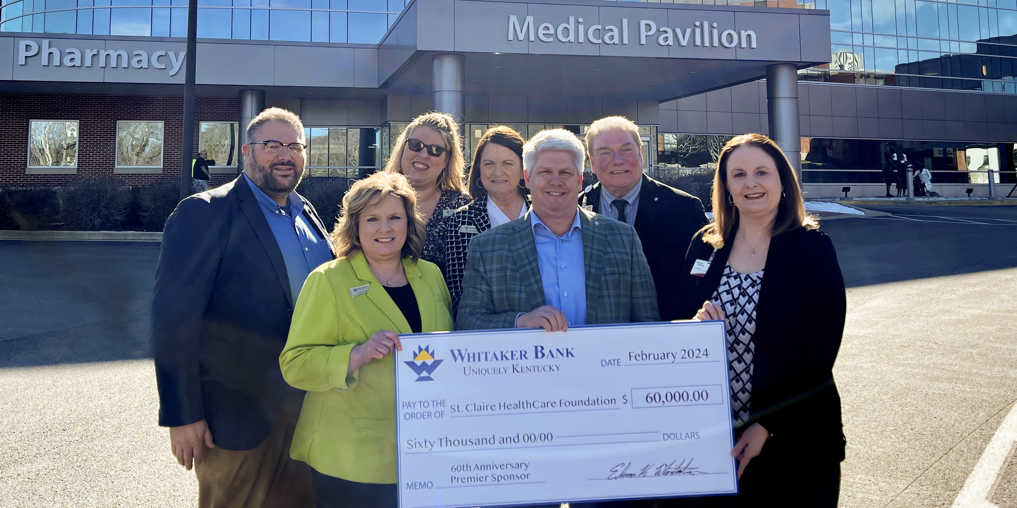 Whitaker Bank Celebrates St. Claire HealthCare’s 60th Anniversary