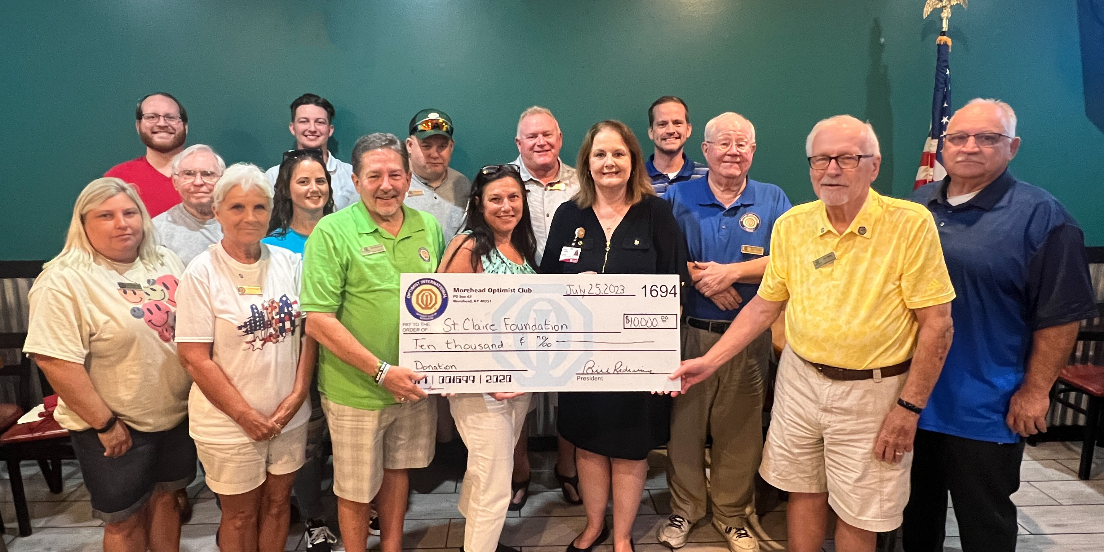 Morehead Optimist Club Celebrates St. Claire HealthCare 60th Anniversary
