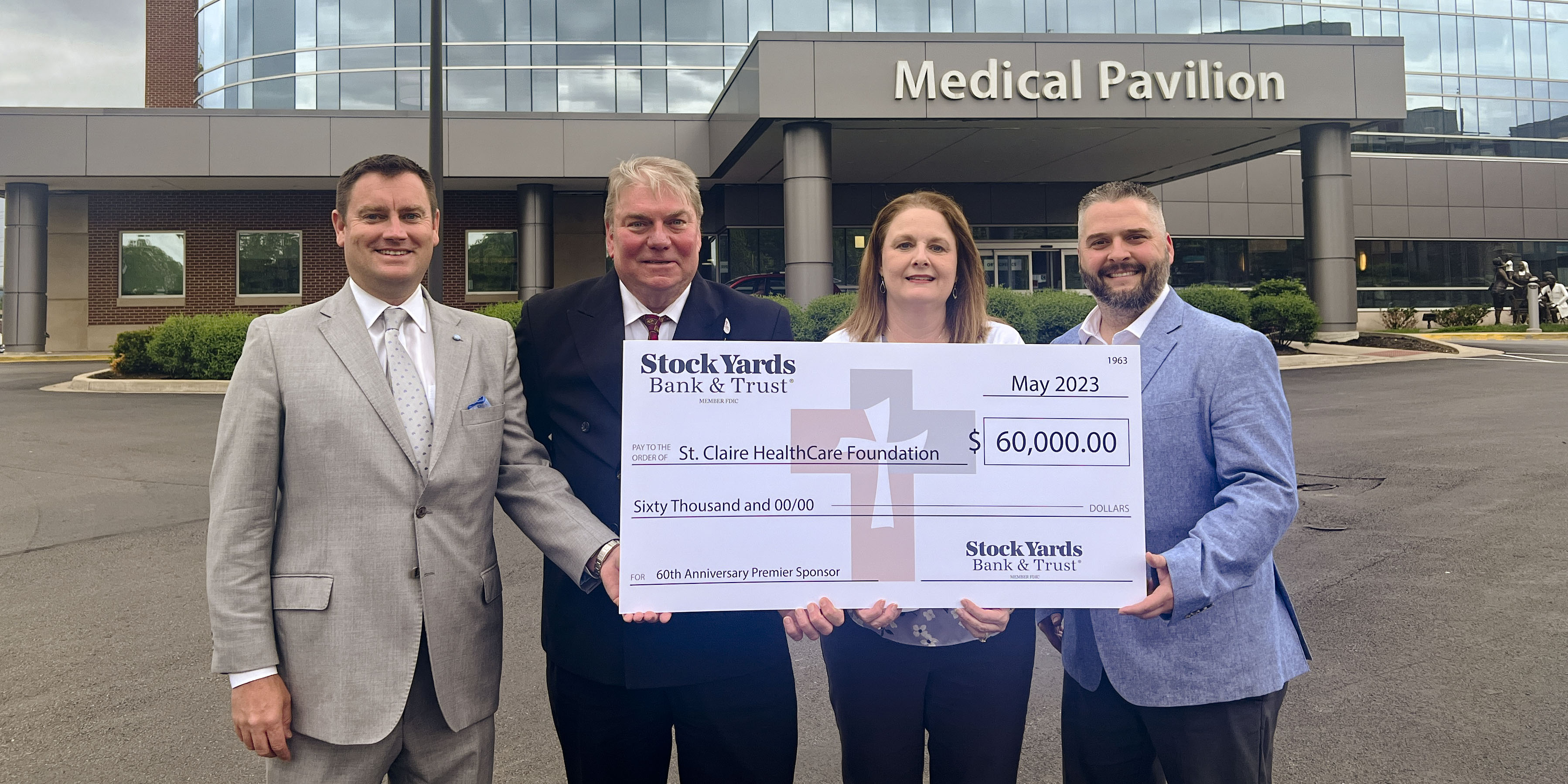 Stock Yards Bank & Trust Commemorates St. Claire HealthCare’s 60th Anniversary